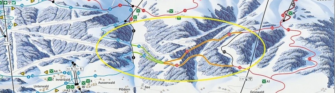 Die Pisten 7 und 22 sind jetzt durchgängig verbunden.