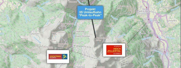 Die geplante Verbindung des Spieljochs mit Hochzillertal/Hochfügen