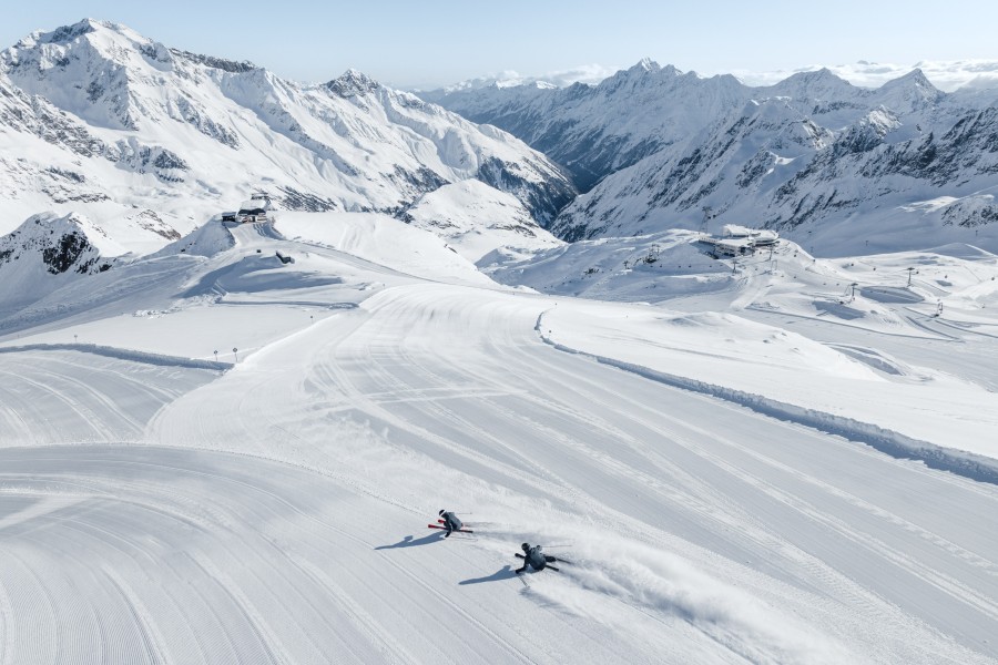 Die vier Skigebiete im Stubaital bieten abwechslungsreiche Pisten in jedem Schwierigkeitsgrad.