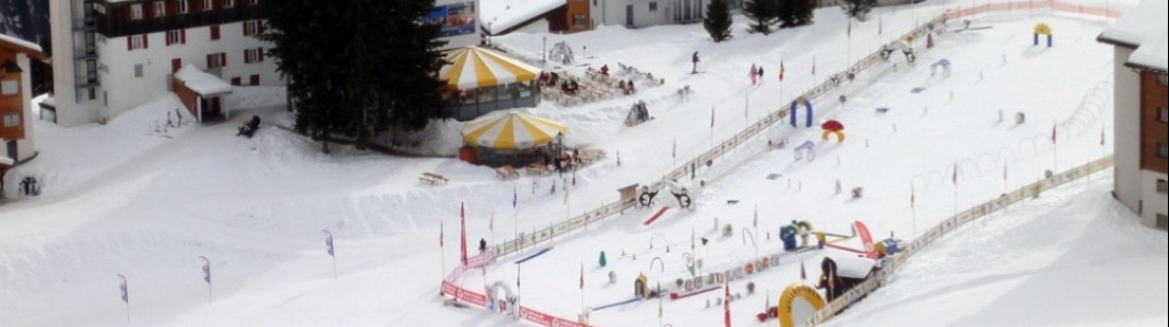 Blick auf den Kinderpark Alpenrose in Riederalp!