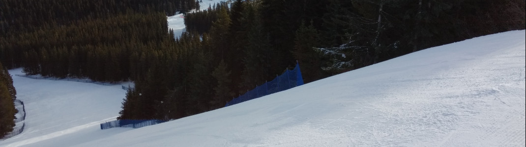 Rob&#39;s Run ist eine der wenigen schwarz markierten Pisten im unteren Bereich des Skigebiets