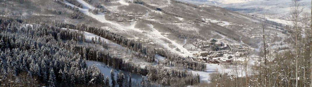 Blick von der "Gold Dust" Piste hinunter nach Beaver Creek Village!