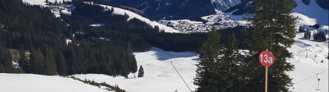 Im oberen Bereich des Thanellerlifts gibt es rote Pisten.