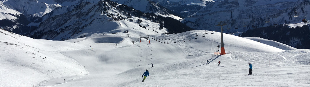 Ein großes Pistenangebot wartet auf die Skifahrer in Damüls-Mellau.