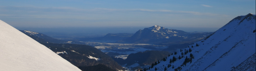 Durch das große Naturschutzgebiet ist das Freeride Areal begrenzt