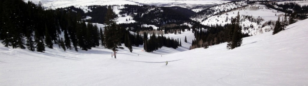 Eine der breitesten Pisten in Grand Targhee: Chief Joseph Bowl!
