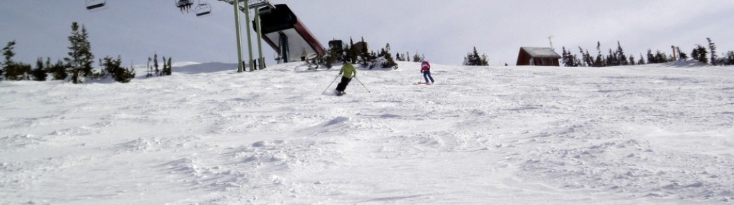 Auf der mittelschweren Crazy Horse Abfahrt am Dreamcatcher Lift!