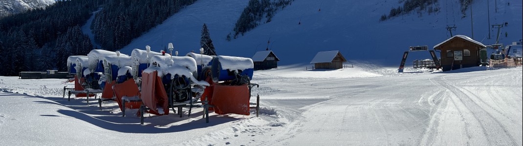 90 Prozent der Pisten können technisch beschneit werden.