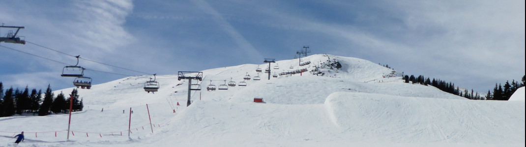 Der Snowpark befindet sich neben dem Hanglalm-Lift