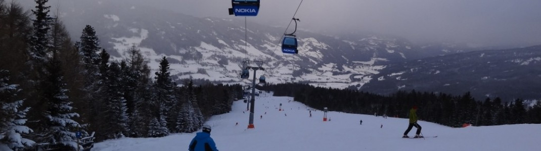 Schöne Anfänger Abfahrten am Kreischberg bis zur Mittelstation.(Hier Abfahrt 2)