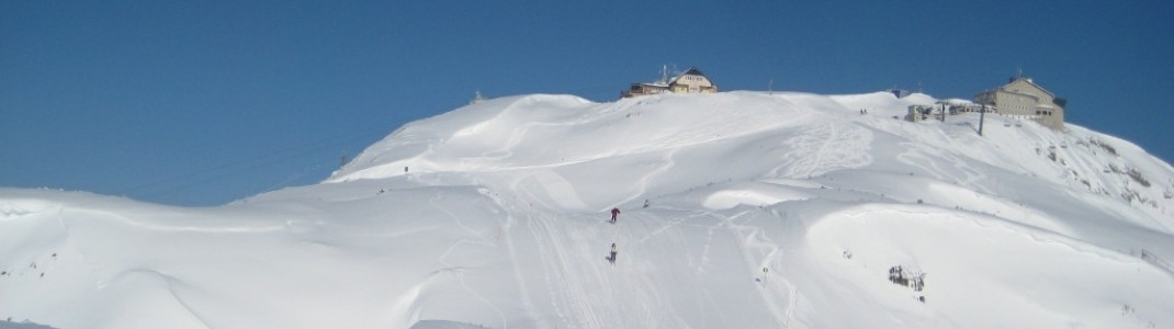 Blick zur Bergstation (2100m)!