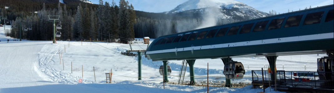 Der Grizzly Express ist die einzige Gondelbahn in Lake Louise