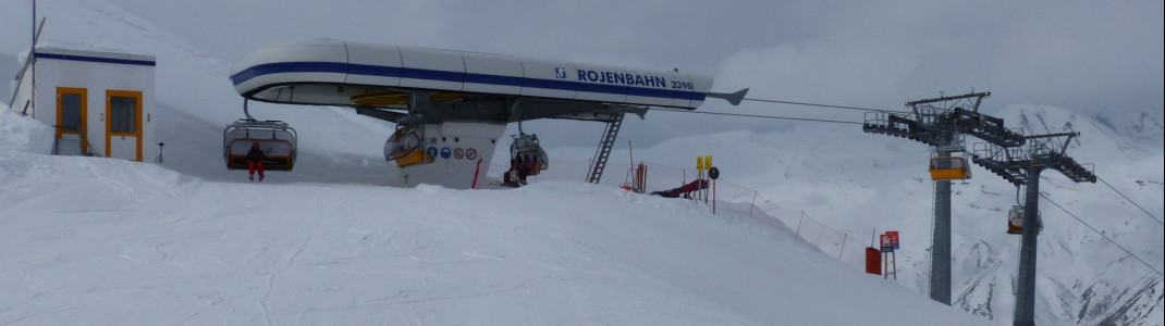 Die Skipisten im Bereich der Rojenbahn haben es in sich