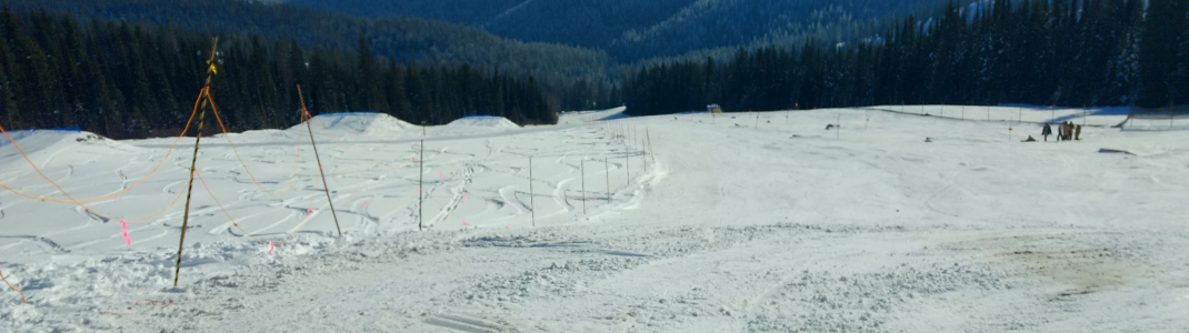 Der Snowpark befindet sich in Talnähe und befindet sich hier noch im Anfangszustand
