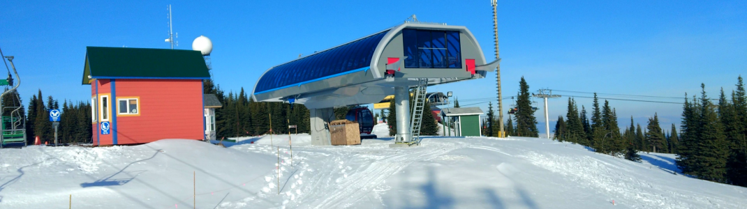 Die Bergstation der neuen Gondelbahn steht schon zur Wachablösung des Comet Express bereit