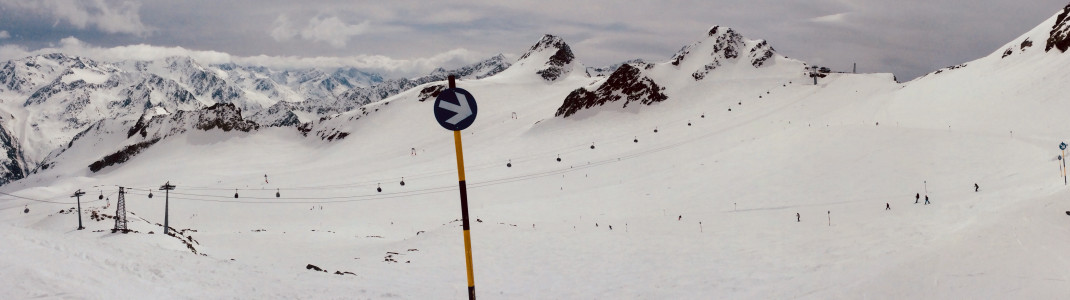 Die Pisten am Tiefenbachgletscher sind auch für Anfänger gut geeignet.