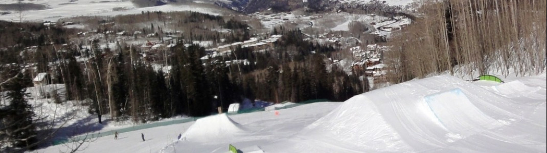 Hoot Brown Terrain Park, fotografiert vom Village Express Sessellift aus!