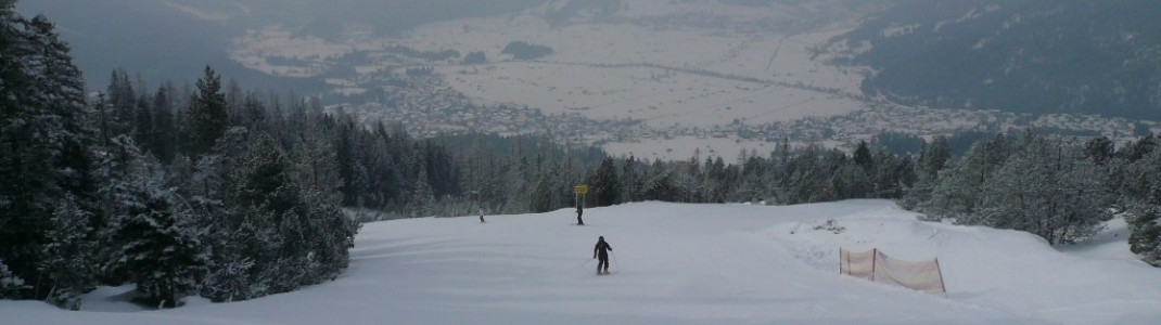 Blick hinunter nach Ehrwald