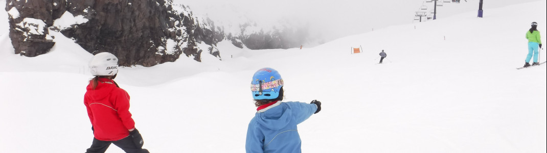Auf der K Road Abfahrt fühlen sich auch kleine Skifahrer wohl.