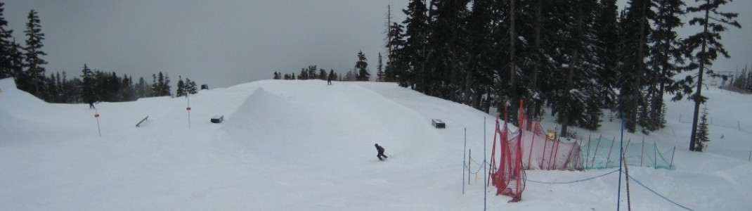 Einfache Halfpipe im Nintendo Terrain Park in Blackcomb!