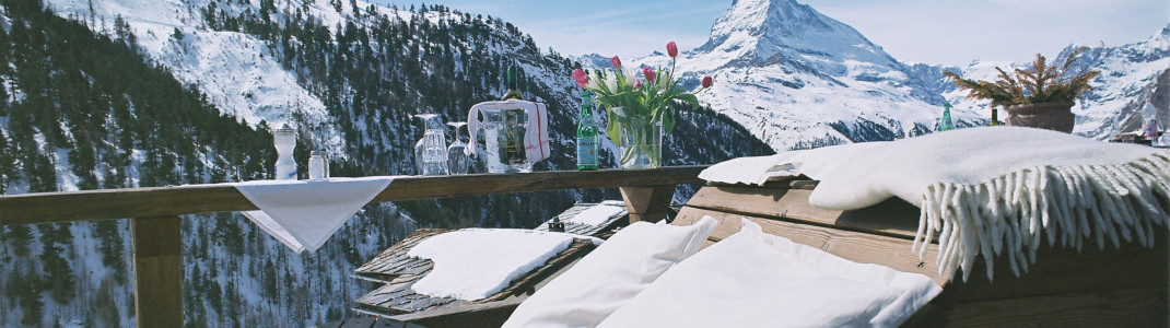 Laut dem englischen Telegraph unter den besten Bergrestaurants der Welt: Das Chez Vrony in Findeln im Teilgebiet Sunnegga