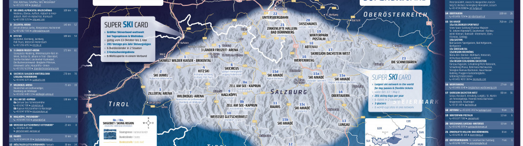 Super Ski Card is valid in 23 ski regions.