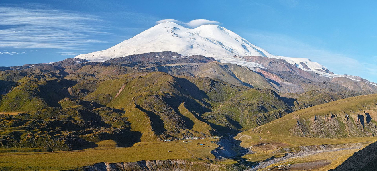 Mt. Elbrus's peak measures 5,642 metres.