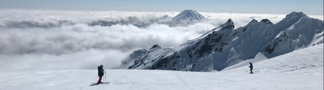 Mount Ruapehu bietet lange, offene Abfahrten.