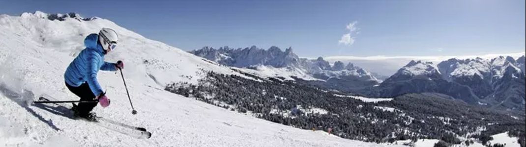 Die Skigebiete im Val di Fassa locken mit traumhaften Panoramen.
