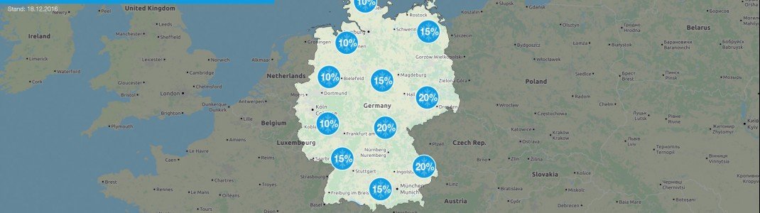 Die Chancen auf weiße Weihnachten 2016 (Prognose 18.12.2016)
