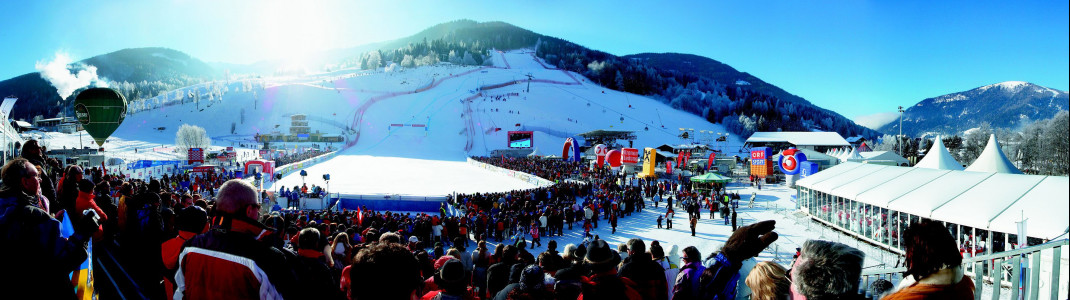 Blick vom Zielgelände in Bad Kleinkirchheim.