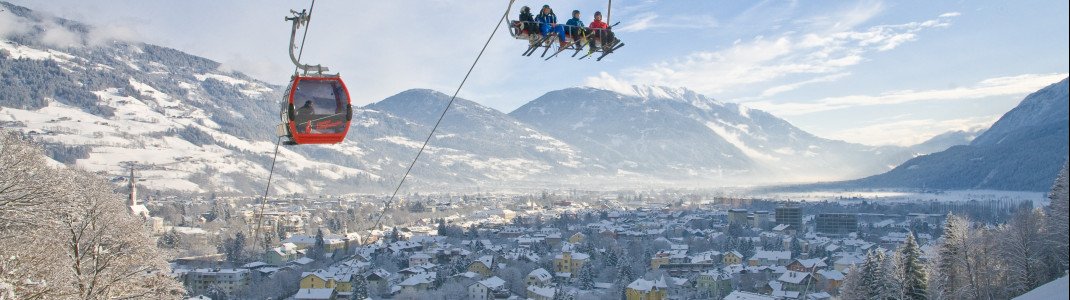 Blick auf die Stadt Lienz vom Hochstein-Gebiet aus.