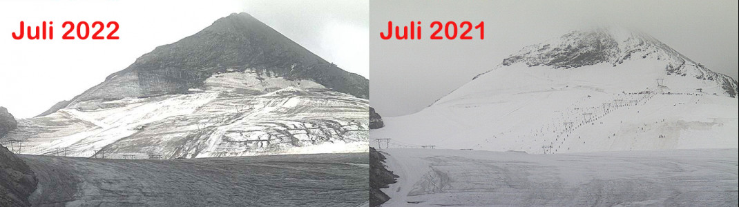 Während vor einem Jahr am Stilfser Joch noch reihenweise Skiteams trainierten, stehen die Skilifte heuer seit Mitte Juli still.