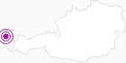 Accommodation 4-Länder Hotel Deutschmann in the Bregenz Forest: Position on map