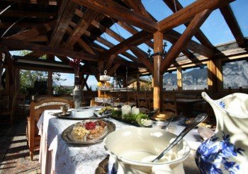 Rich breakfast buffet