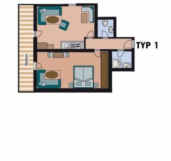 Typ 1 60m²