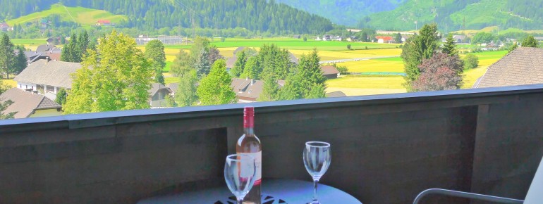 Private Balcony with panoramic mountain views