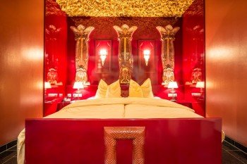 The bed from the Kaiser Suite