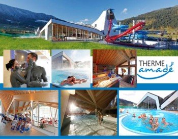 Directly at the center of all lift facilities of the skiing region ``Ski Amade``