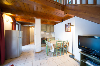 Loft one-bedroom apartment - living room