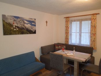 Sitzecke in der Küche der Ferienwohnung