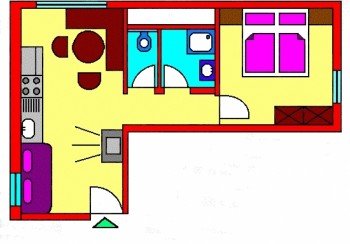 Grundriss 2-Zimmerwohnung