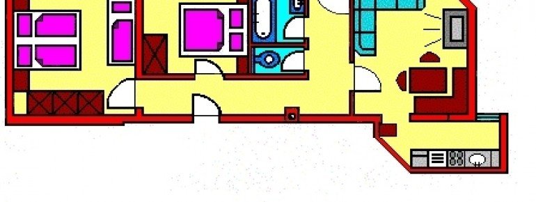 Grundriss 3-Zimmerwohnung