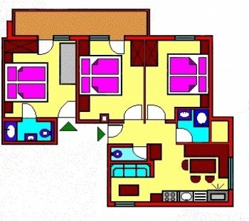 Grundriss 4-Zimmerwohnung
