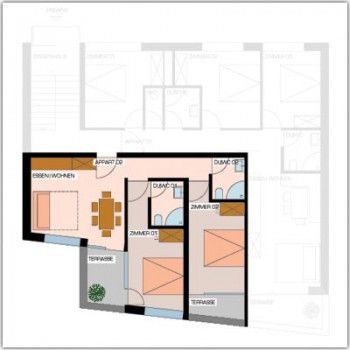 Appartement für 4-6 Personen