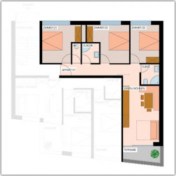 Appartement für 6-8 Personen