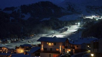 Ausblick zum Skigebiet