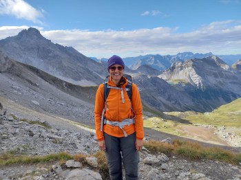 Helene in den Lechtaler Alpen auf einer unserer zahlreichen Wanderungen