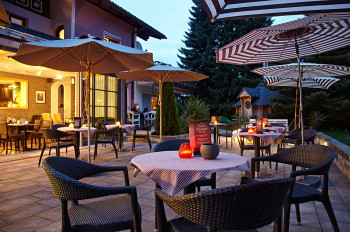 Abendstimmung auf der Terrasse