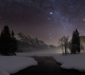 Antholzer See bei Nacht